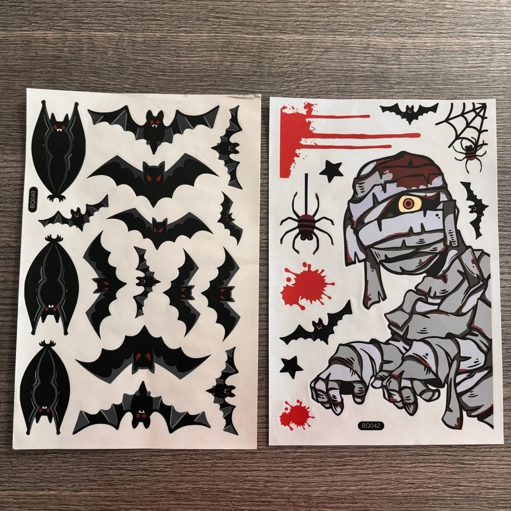 Halloween window clings stickers 5 sheets